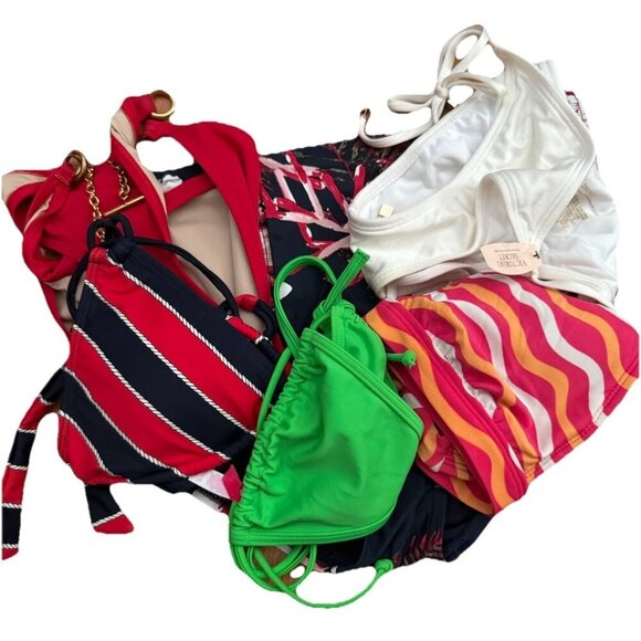 Swim Tops and Bottoms BUNDLE  3 Bottoms 3 Tops Size Small - Picture 1 of 16